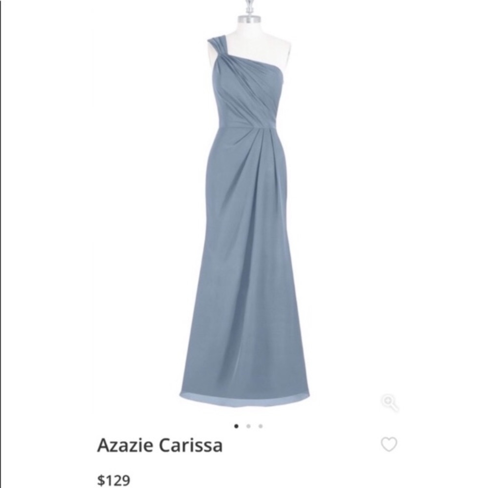 Azazie Dusty Blue bridesmaid dress Carissa